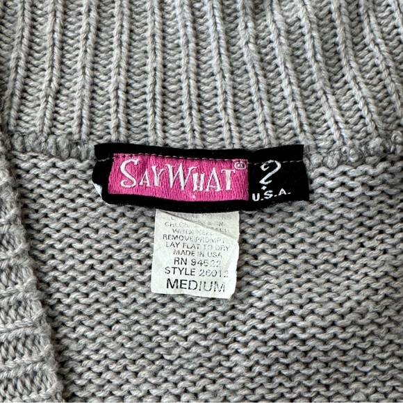 Grey Knitted Short Sleeve Cartigan - Picture 4 of 8